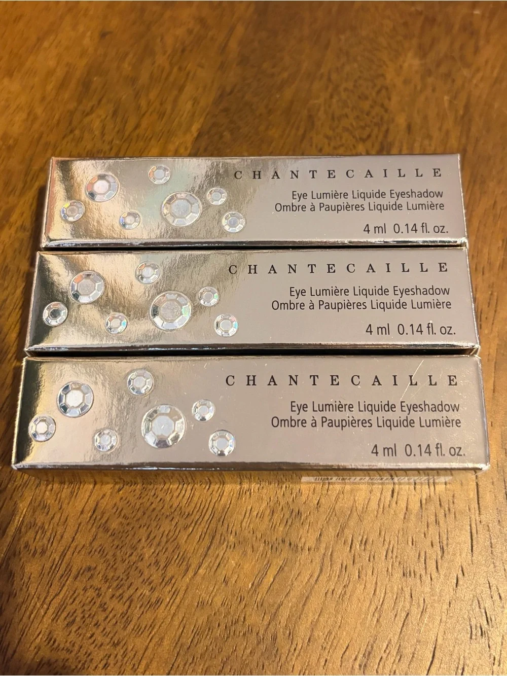 CHANTECAILLE NIB SET OF 3 Eye Lumière Éclat Liquid Eyeshadows Full Size